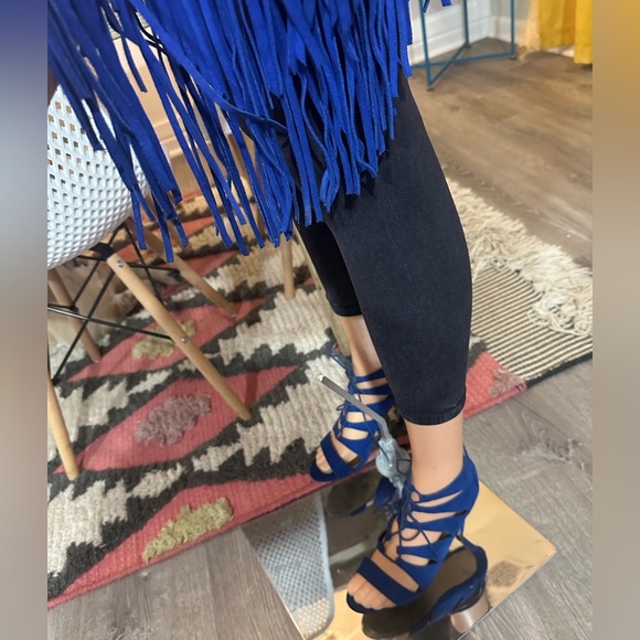 Blue Suede HOT Madden Girl Stilettos Sz 7.5 - Picture 9 of 13